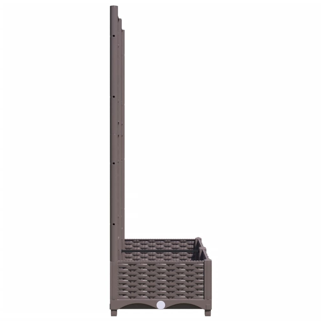 Plantenbak met latwerk 40x40x121,5 cm polypropeen