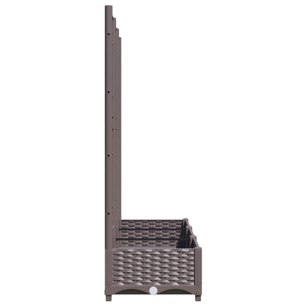 Plantenbak met latwerk 40x40x121,5 cm polypropeen