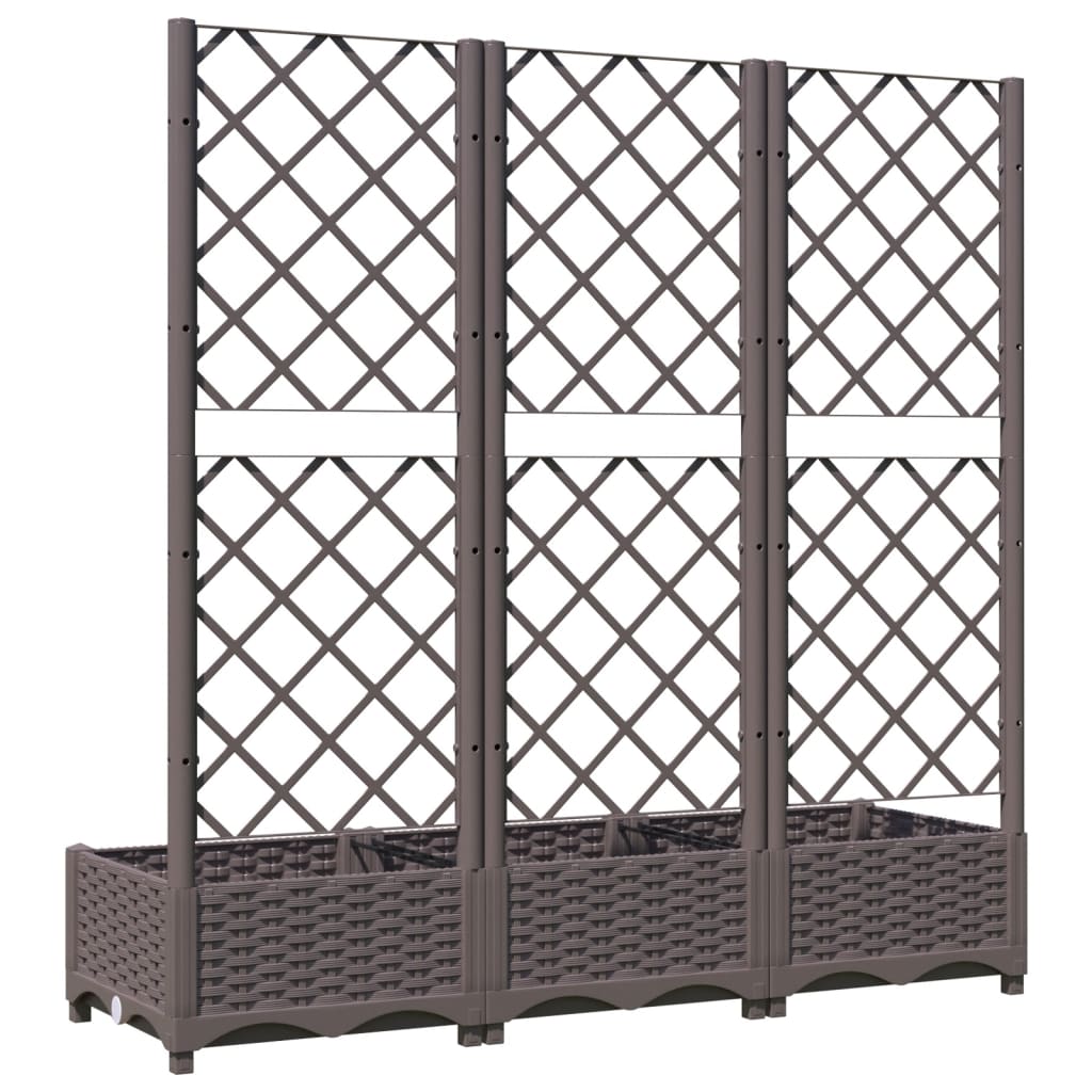 Plantenbak met latwerk 40x40x121,5 cm polypropeen