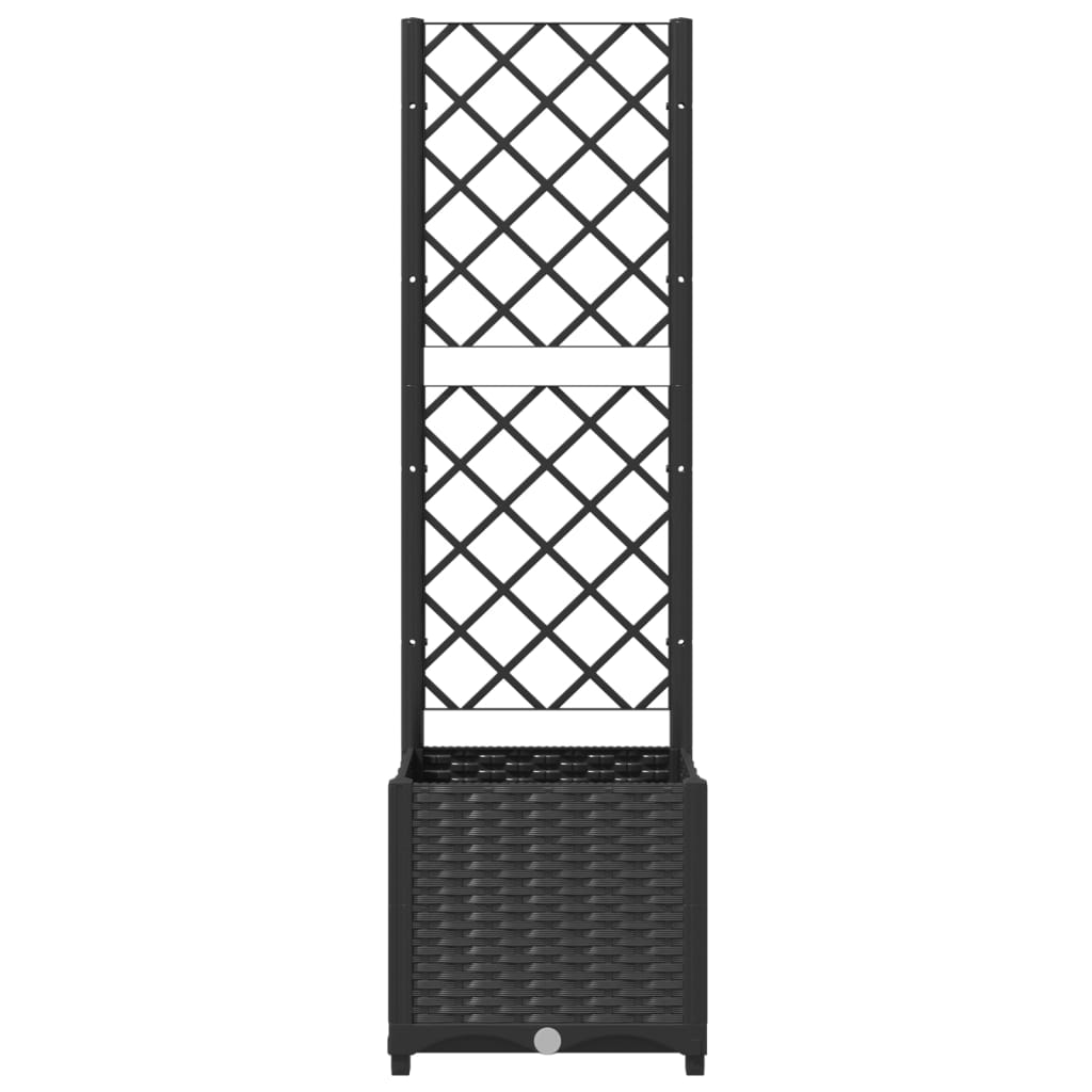 Plantenbak met latwerk 40x40x121,5 cm polypropeen