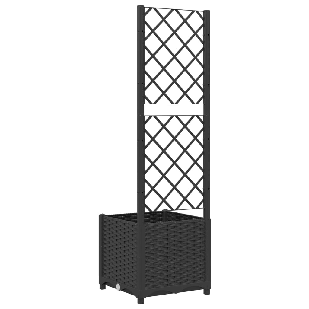 Plantenbak met latwerk 40x40x121,5 cm polypropeen