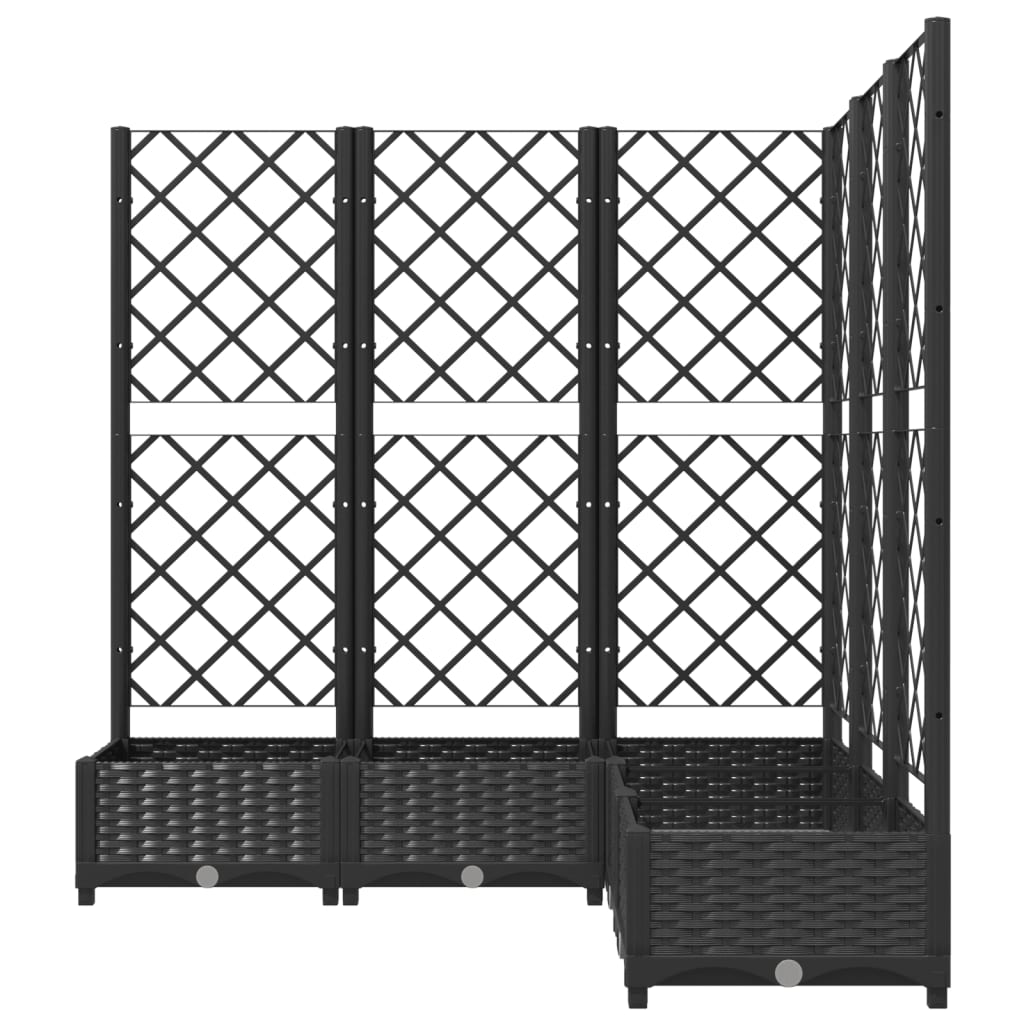 Plantenbak met latwerk 40x40x121,5 cm polypropeen