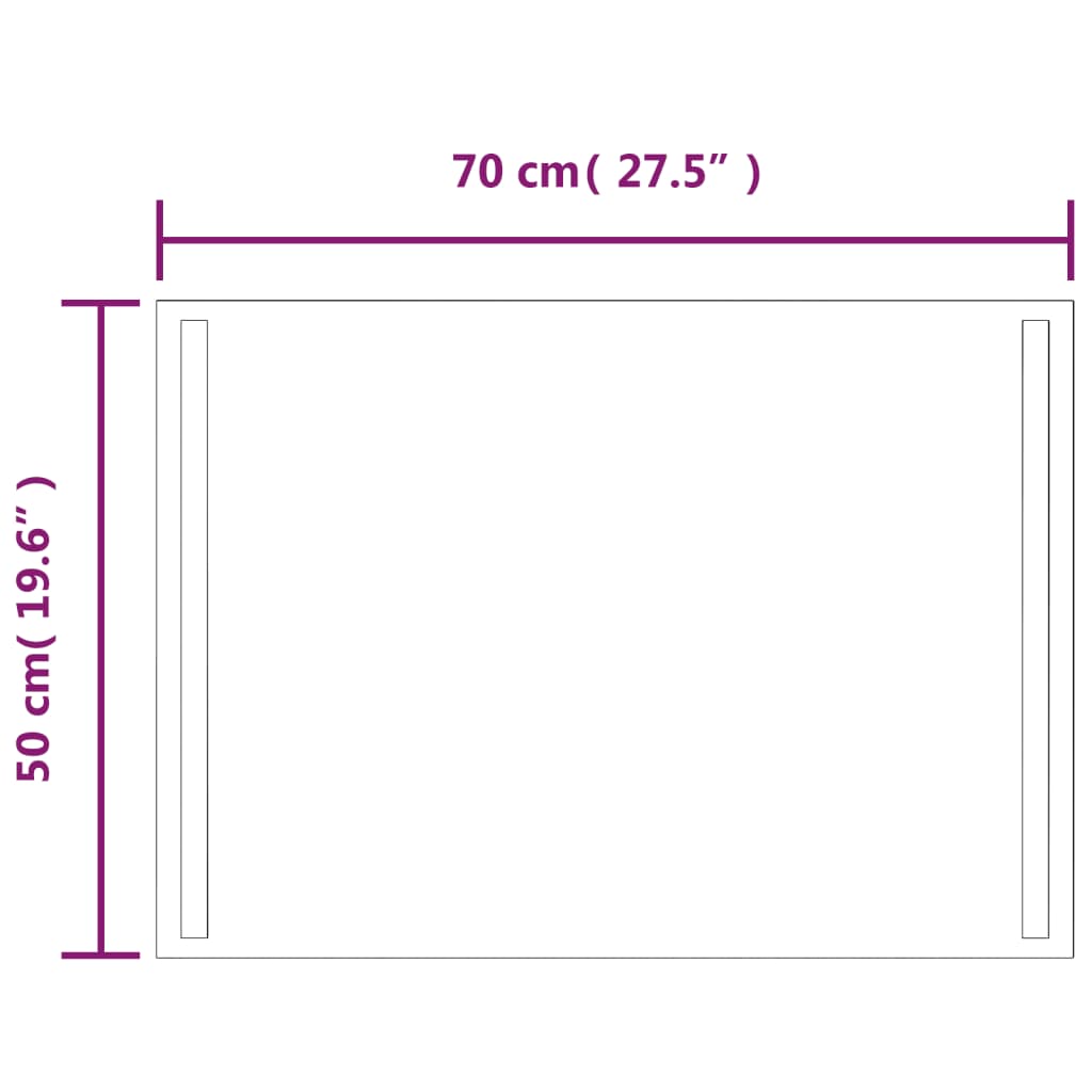 Badkamerspiegel LED 30x50 cm