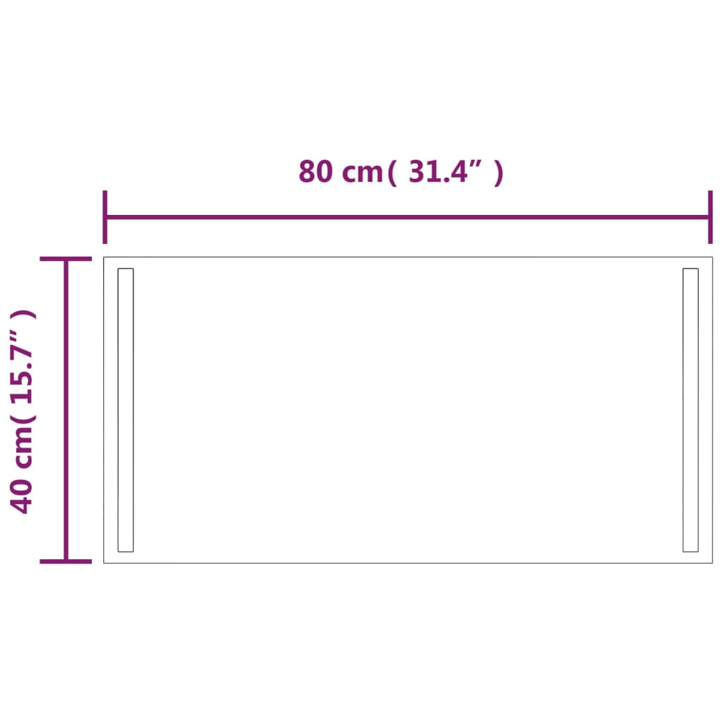 Badkamerspiegel LED 30x50 cm