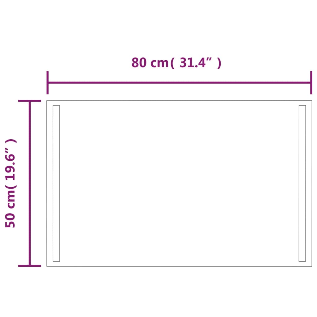 Badkamerspiegel LED 30x50 cm