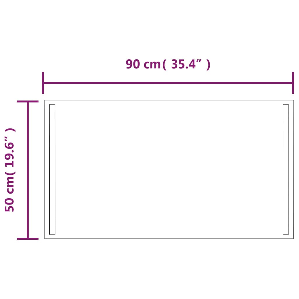 Badkamerspiegel LED 30x50 cm