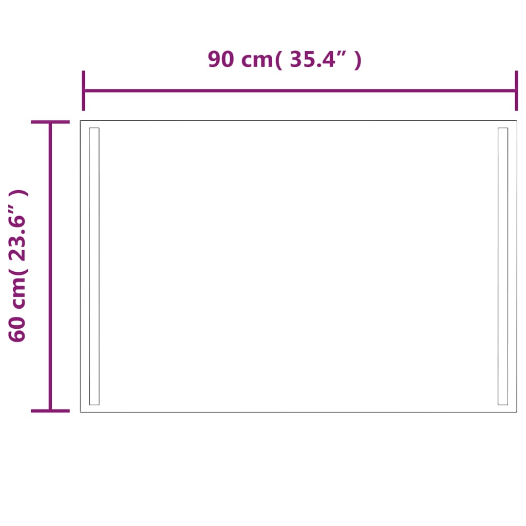 Badkamerspiegel LED 50x30 cm