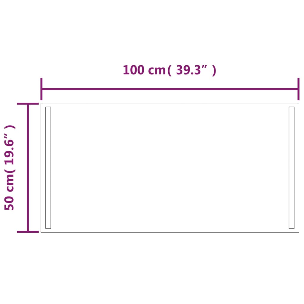 Badkamerspiegel LED 30x50 cm