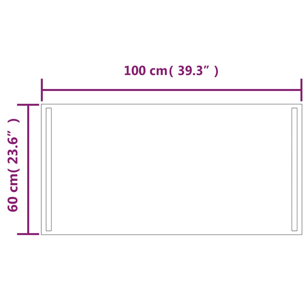 Badkamerspiegel LED 30x50 cm