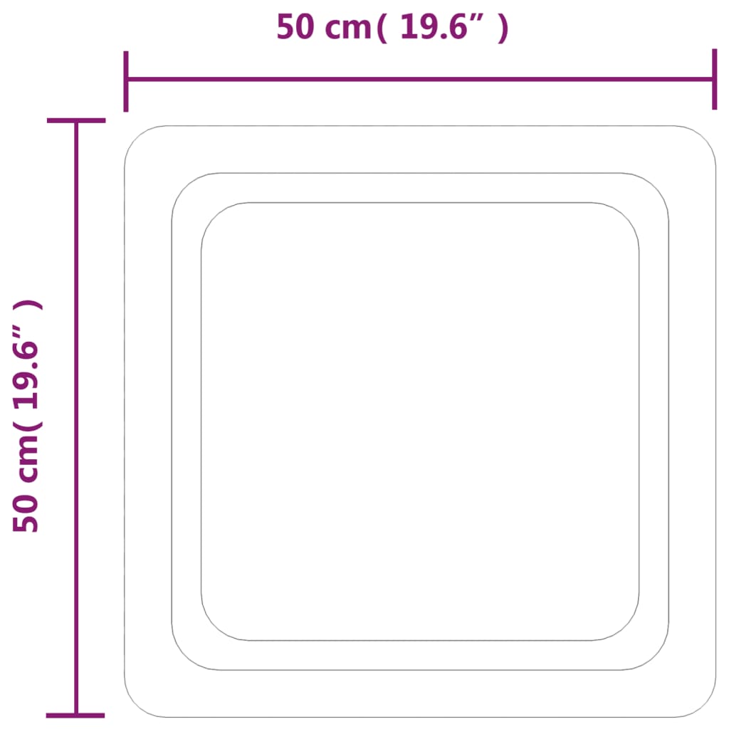 Badkamerspiegel LED 30x30 cm