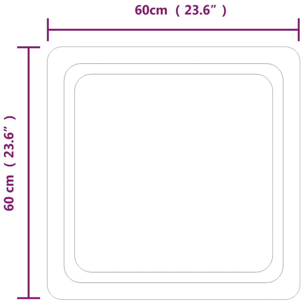 Badkamerspiegel LED 50x50 cm