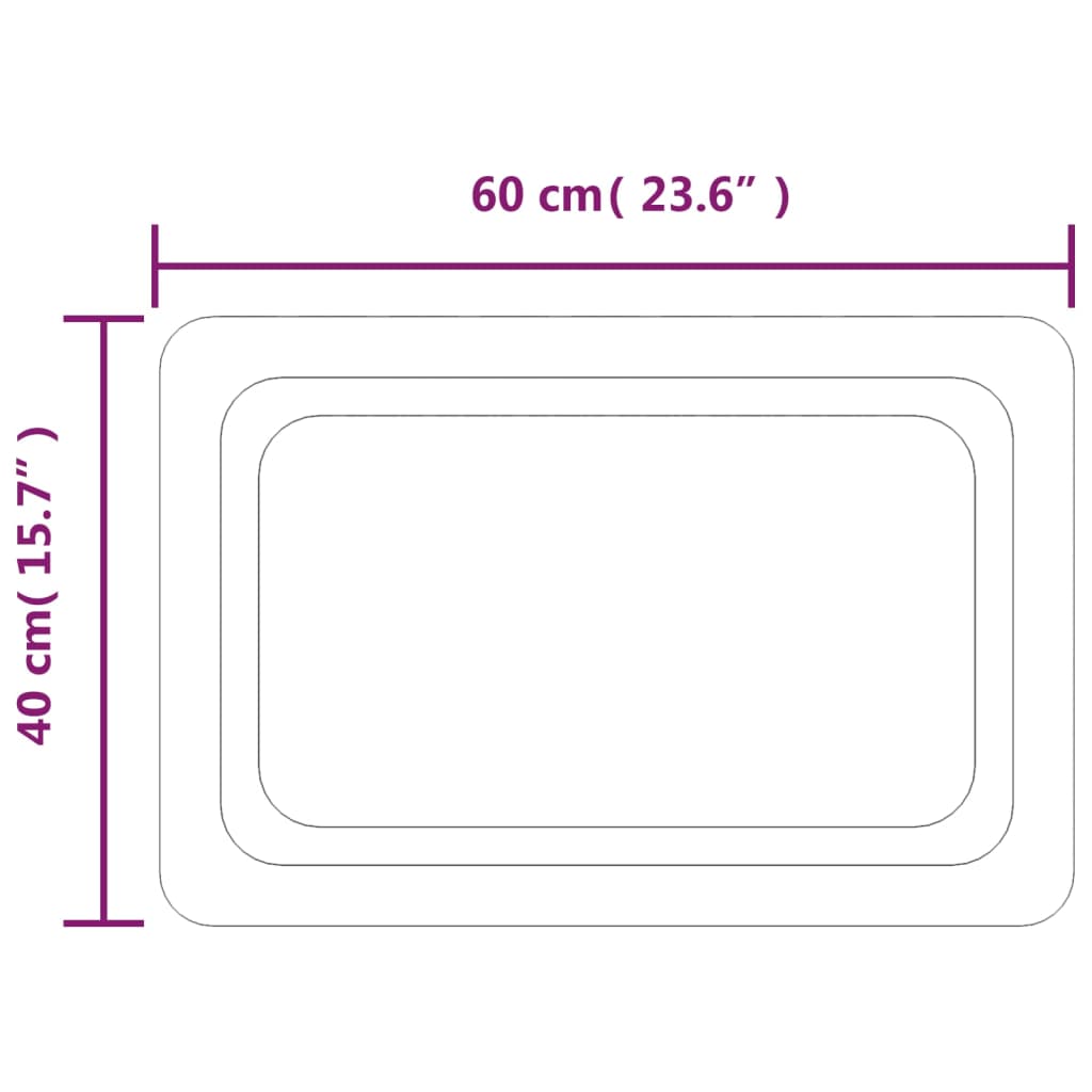 Badkamerspiegel LED 60x40 cm