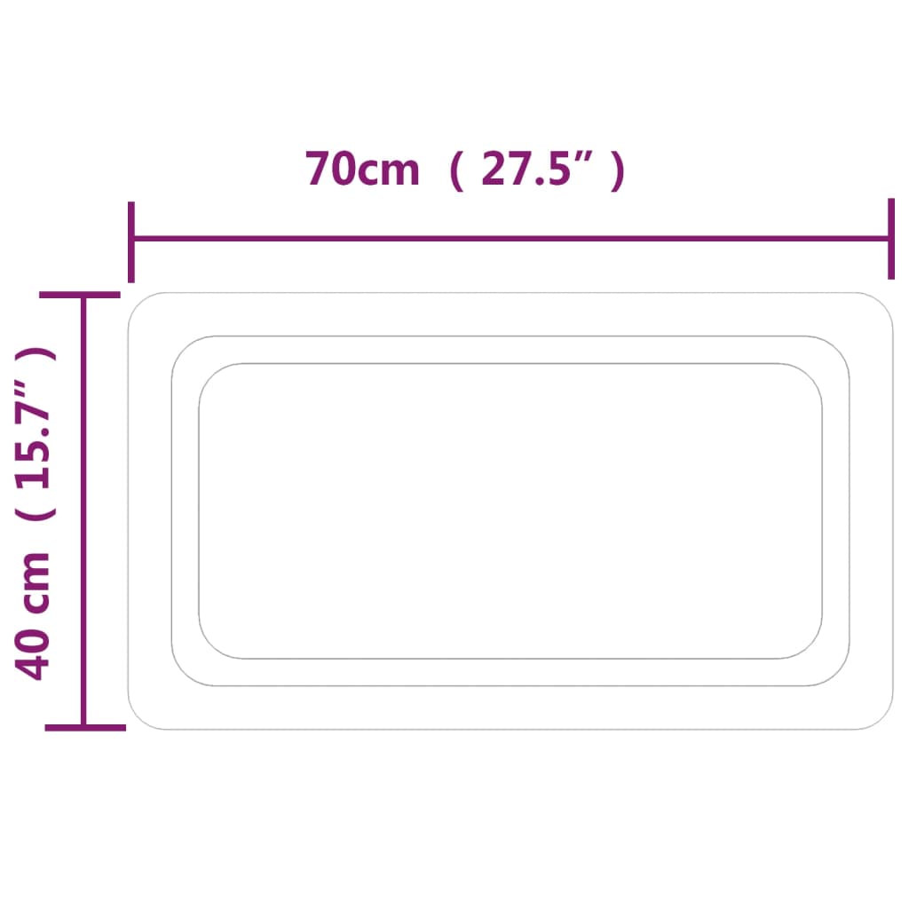 Badkamerspiegel LED 60x40 cm