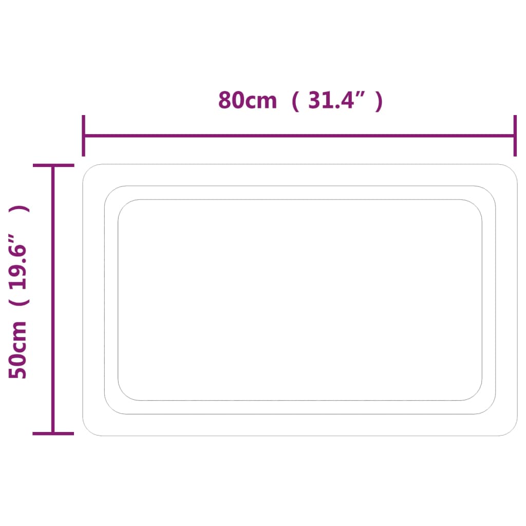 Badkamerspiegel LED 70x50 cm