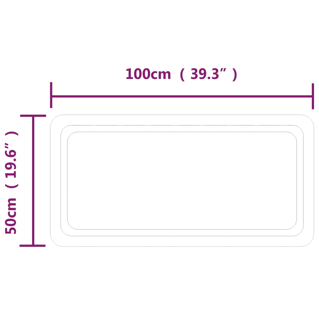 Badkamerspiegel LED 60x40 cm