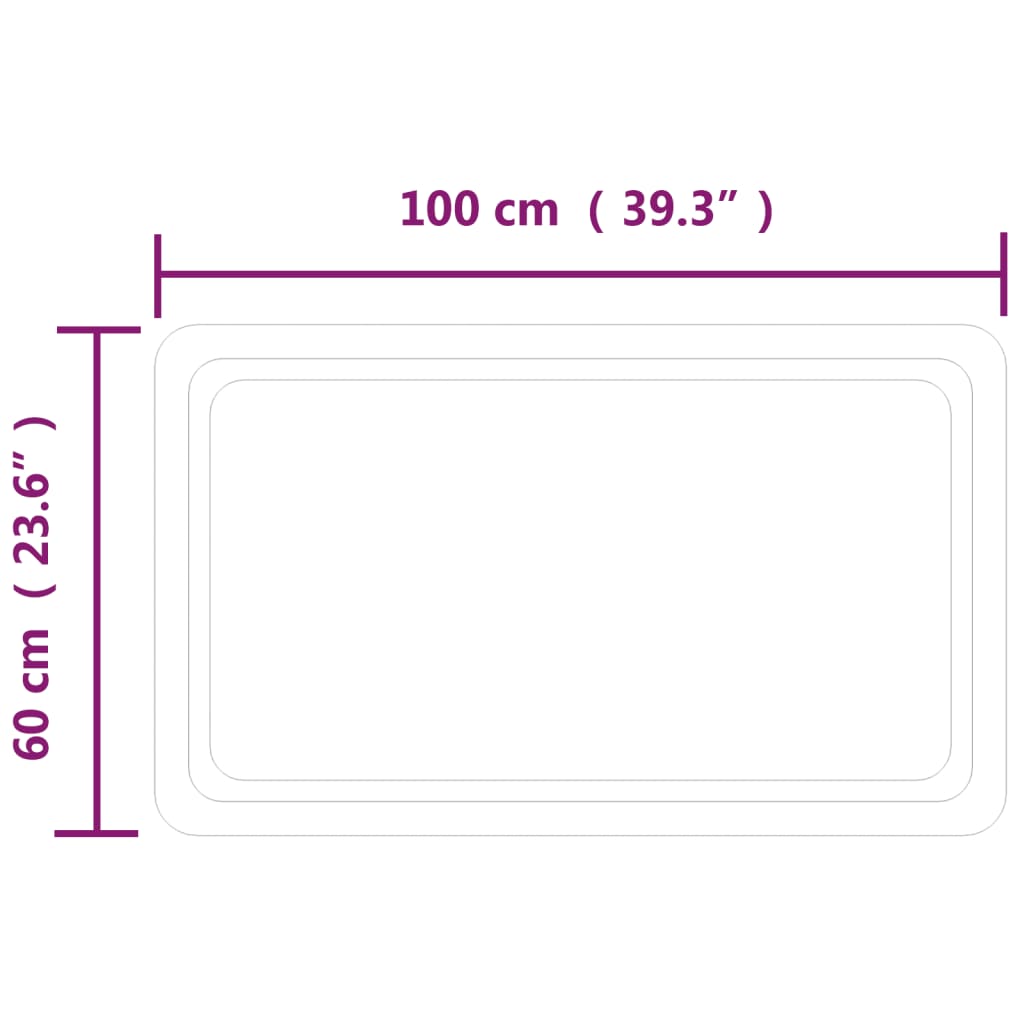 Badkamerspiegel LED 60x40 cm