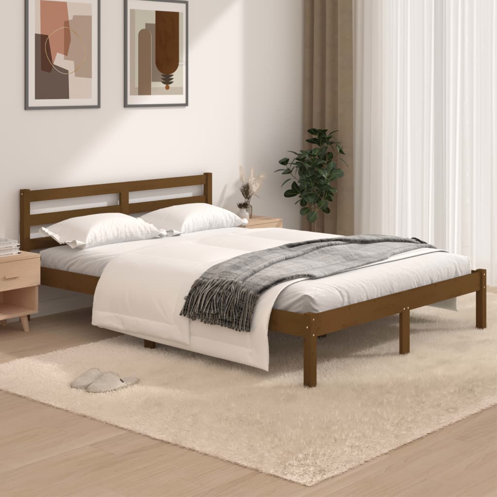 Bedframe massief grenenhout 150x200 cm