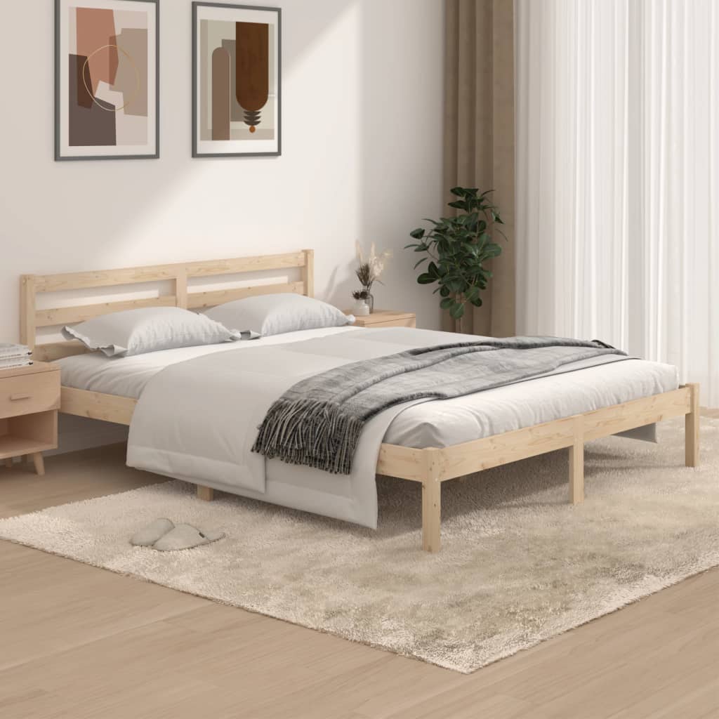 Bedframe massief grenenhout 150x200 cm