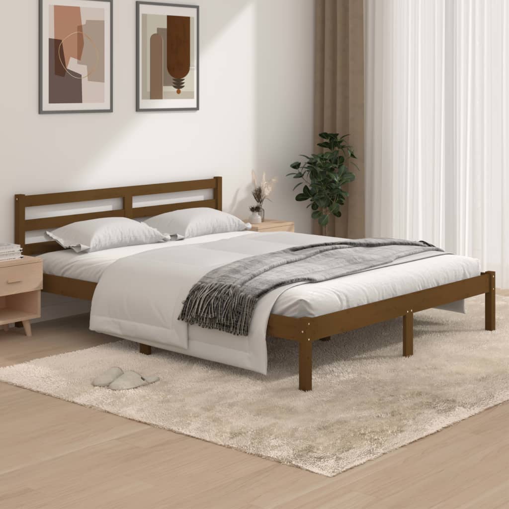 Bedframe massief grenenhout 150x200 cm