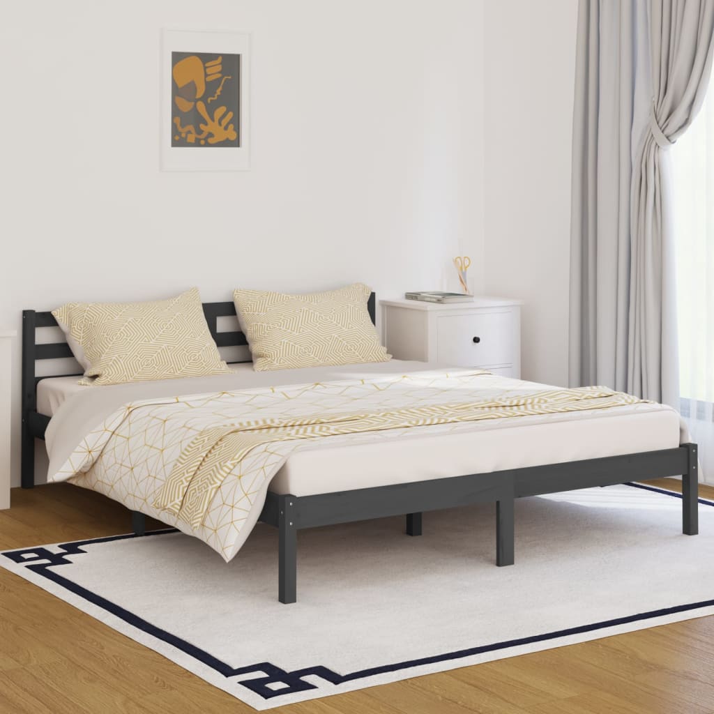 Bedframe massief grenenhout 200x200 cm