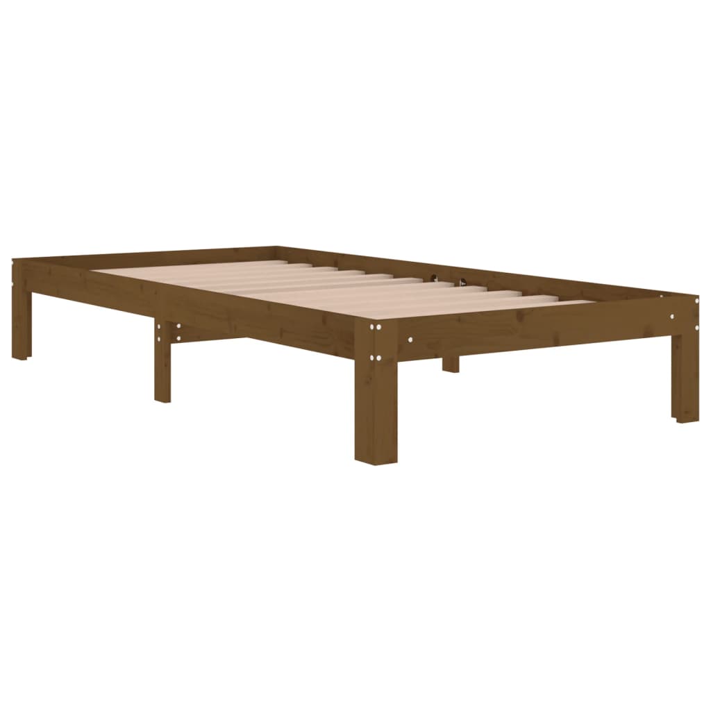 Bedframe massief hout 135x190 cm