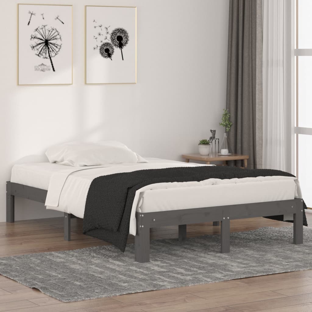 Bedframe massief hout 135x190 cm