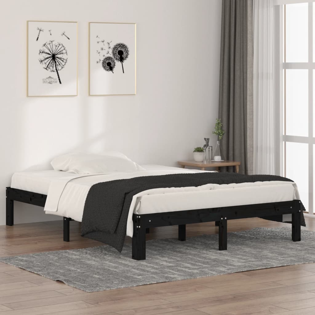 Bedframe massief hout 135x190 cm