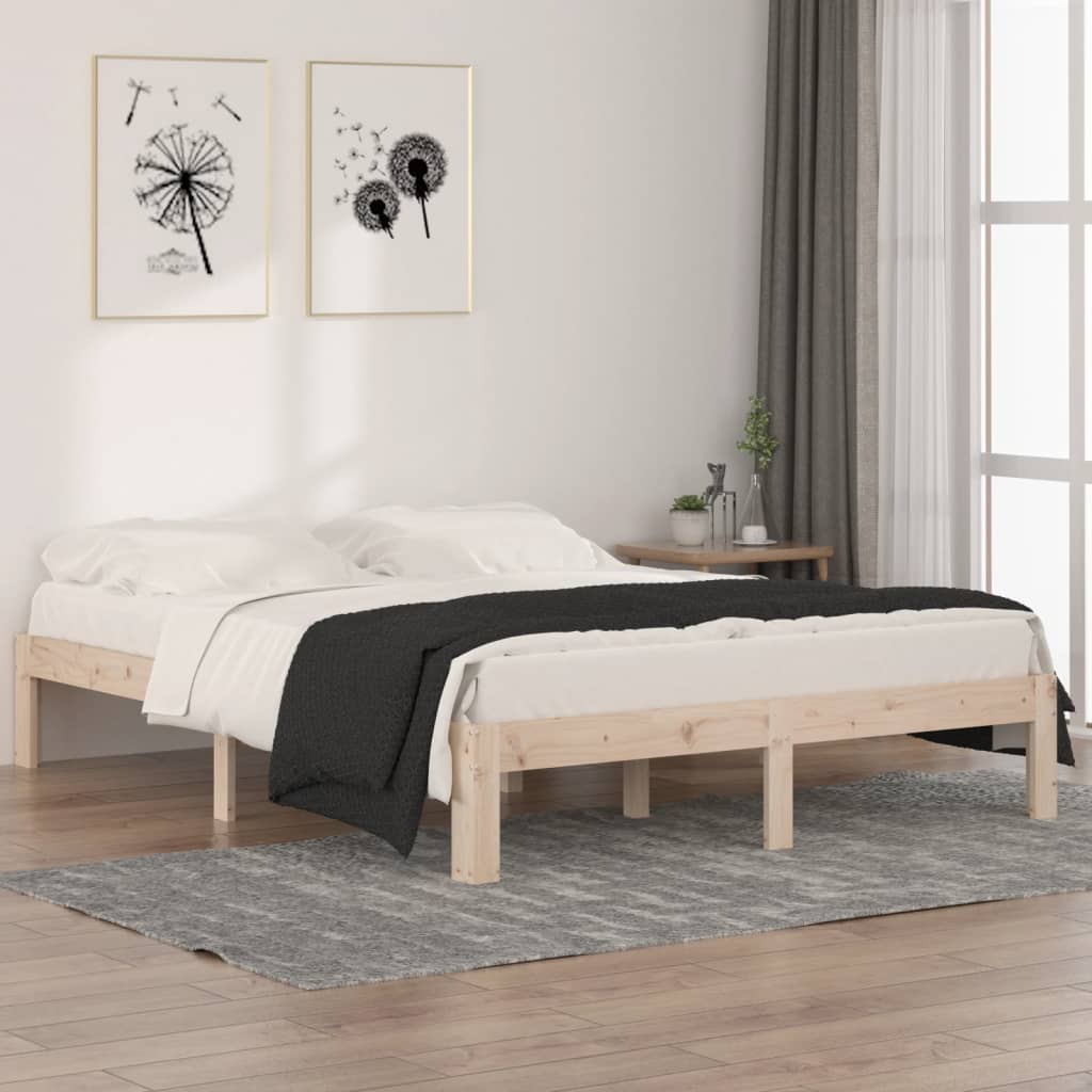 Bedframe massief hout 135x190 cm