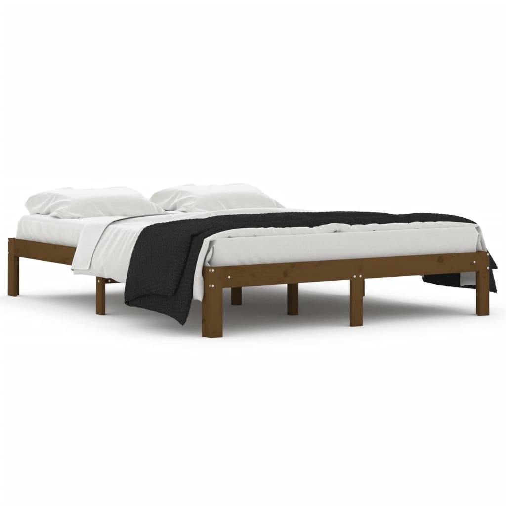 Bedframe massief hout 135x190 cm