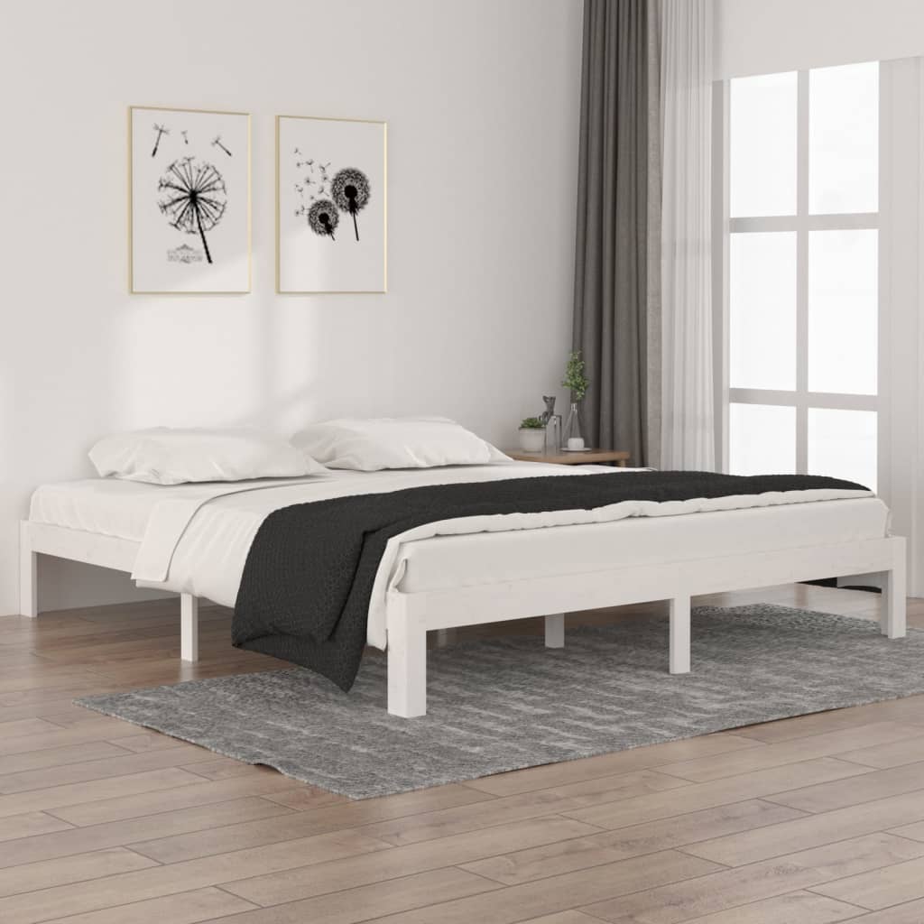 Bedframe massief hout 135x190 cm