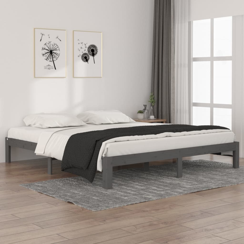 Bedframe massief hout 135x190 cm