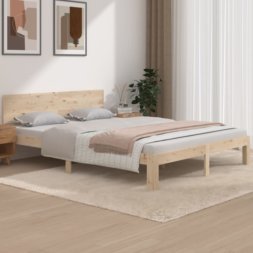 Bedframe massief hout 75x190 cm