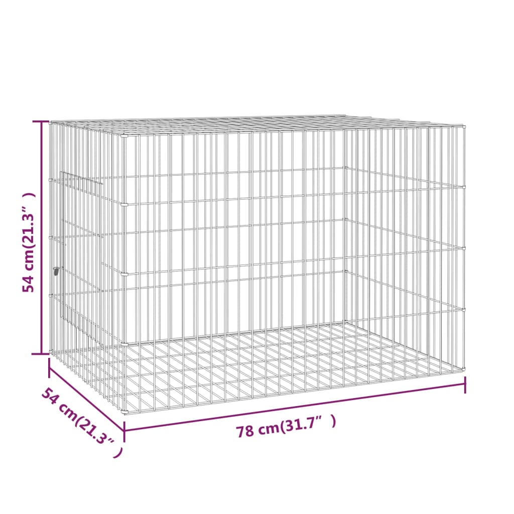 Konijnenkooi met 3 panelen 163x79x54 cm gegalvaniseerd ijzer