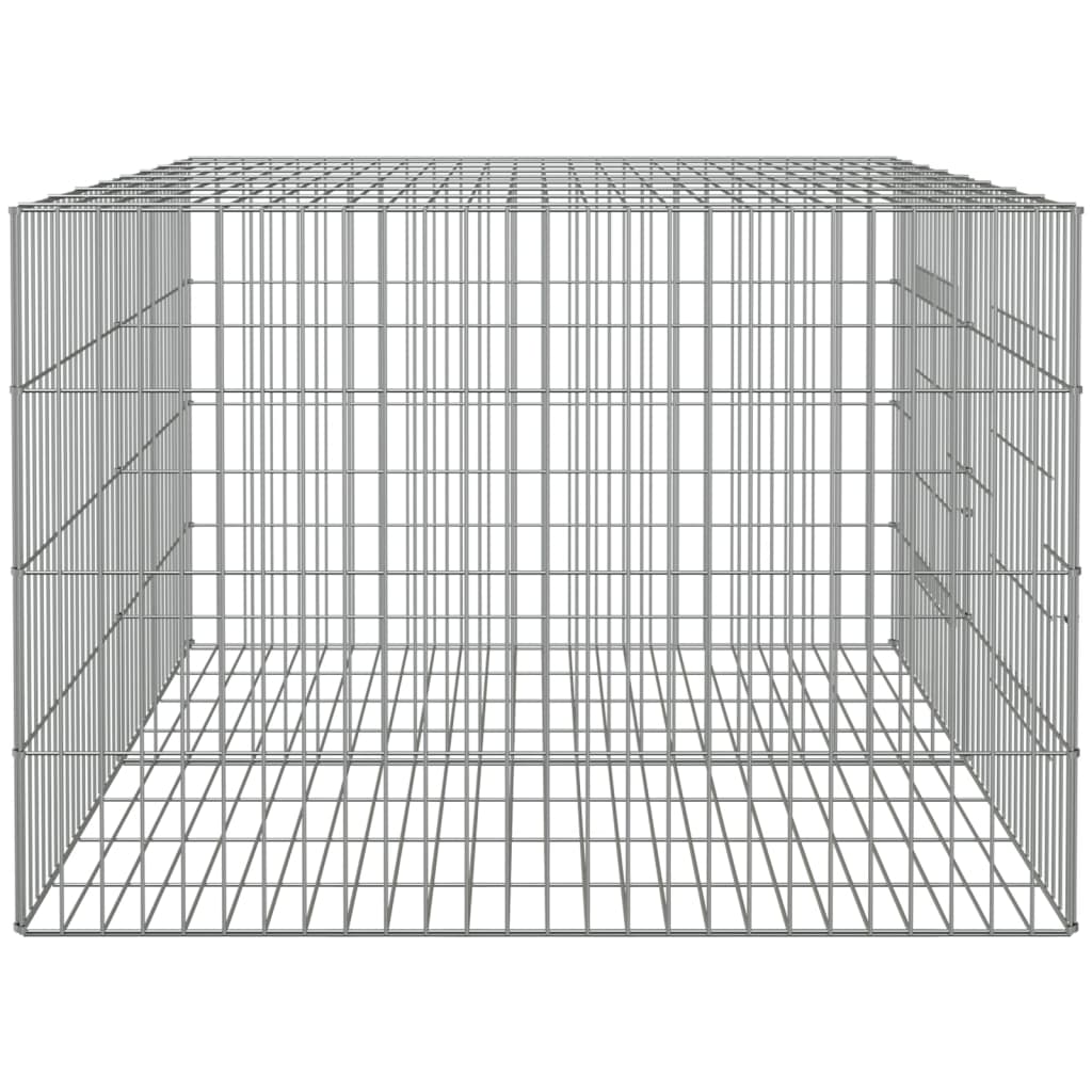 Konijnenkooi met 6 panelen 327x79x54 cm gegalvaniseerd ijzer