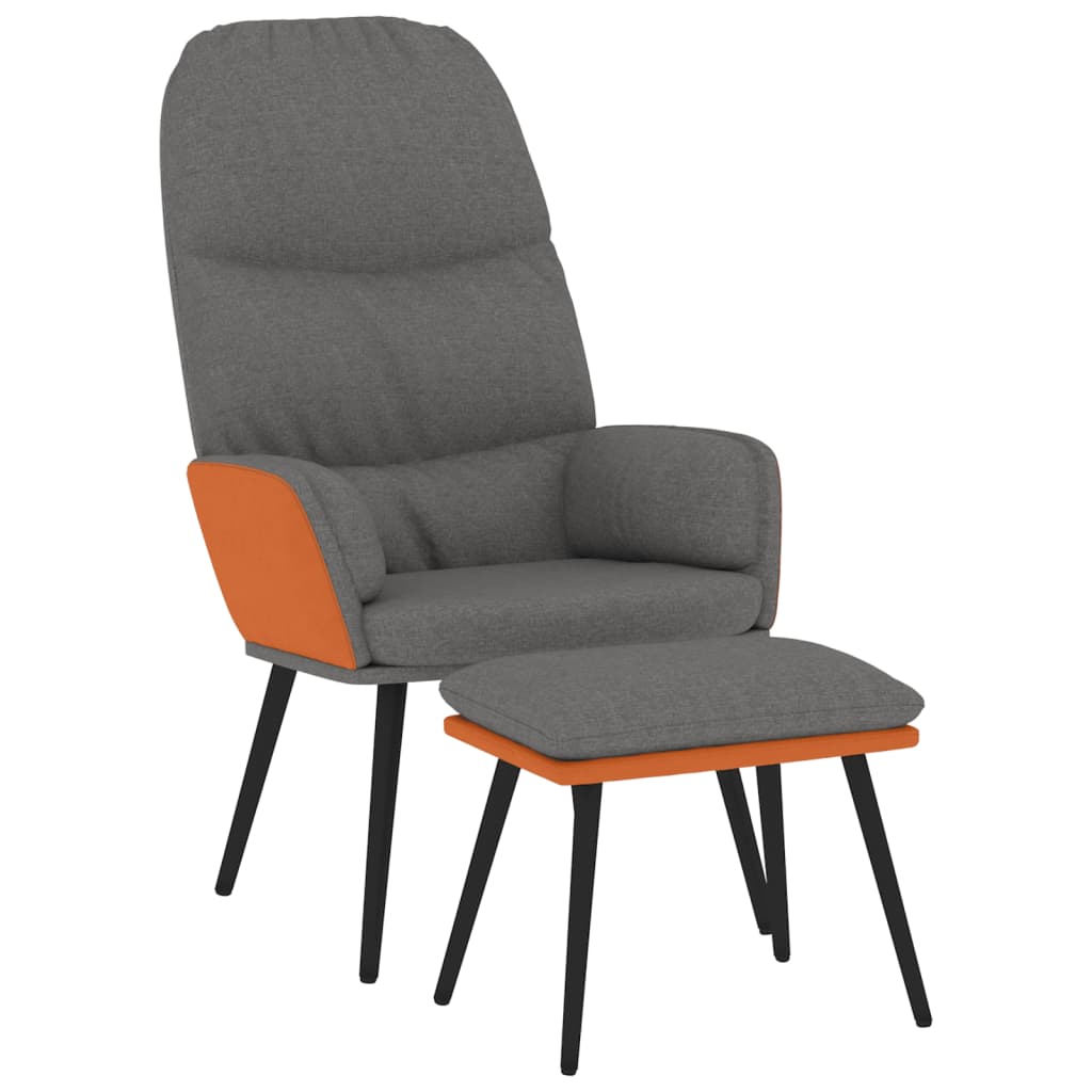 Fauteuil relax tissu gris clair