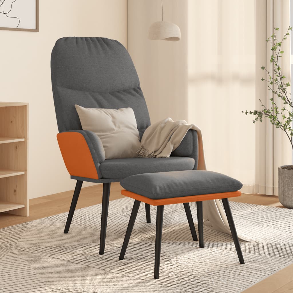 Fauteuil relax tissu gris clair