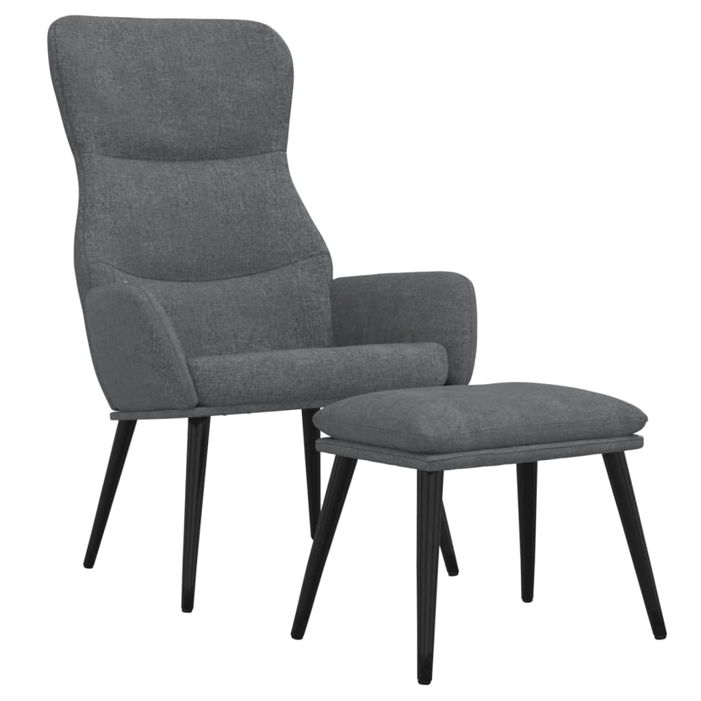 Fauteuil relax tissu gris clair