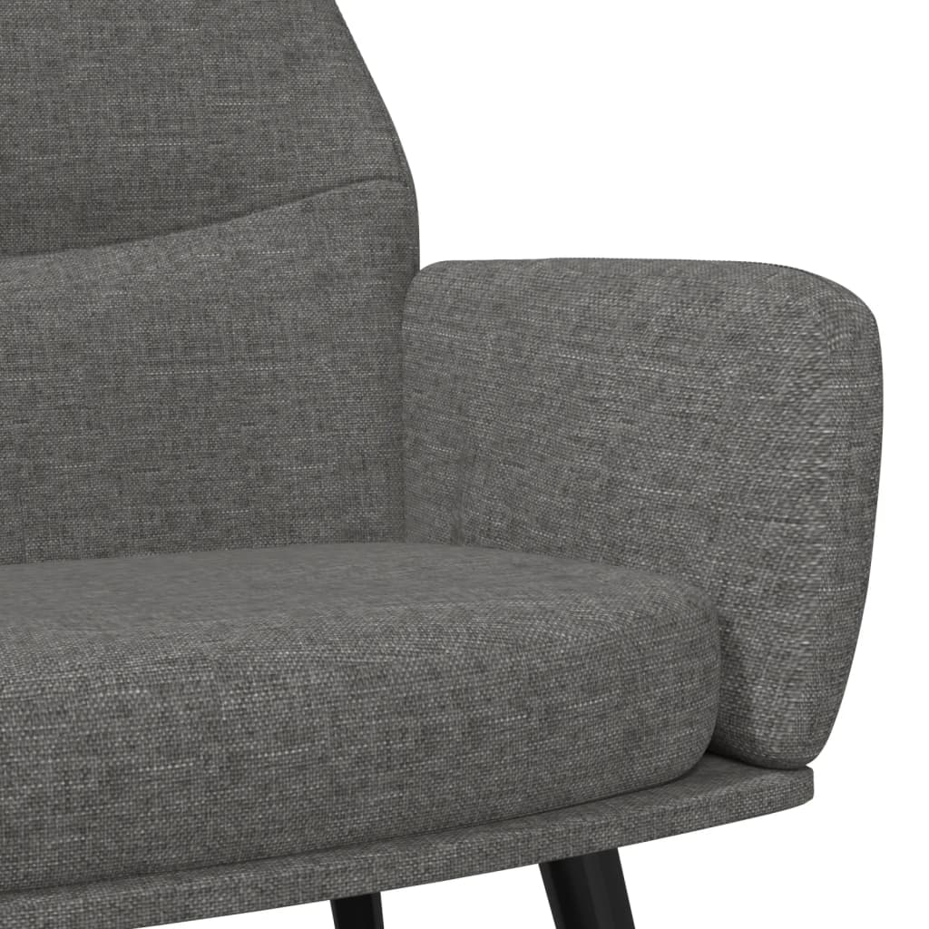 Fauteuil relax avec repose-pieds en tissu