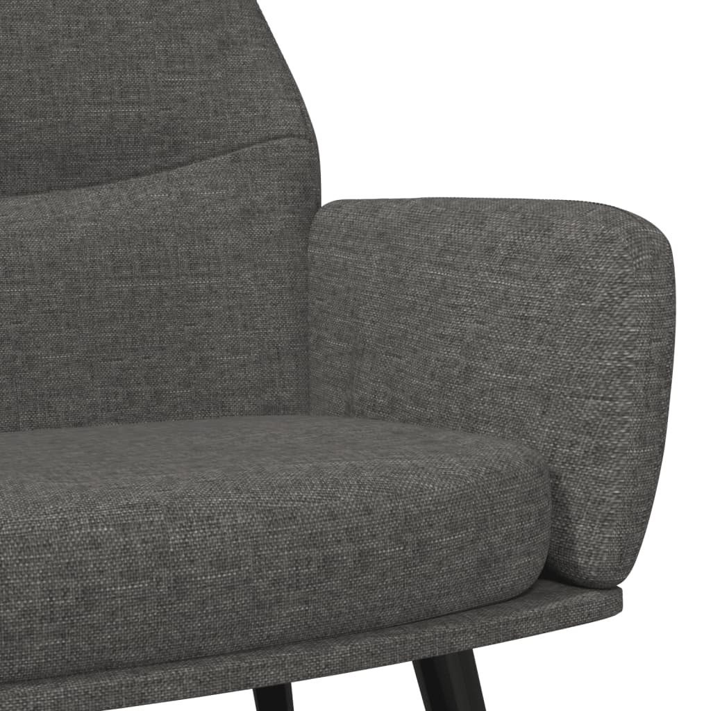 Fauteuil relax avec repose-pieds en tissu