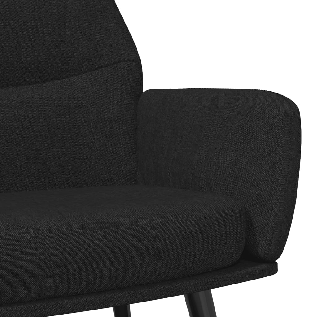 Fauteuil relax avec repose-pieds en tissu