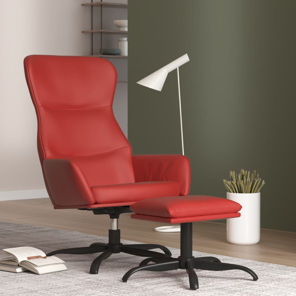 Fauteuil relax simili cuir noir