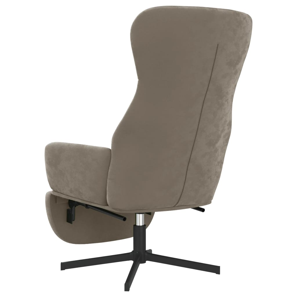 Fauteuil relax avec repose-pieds en velours