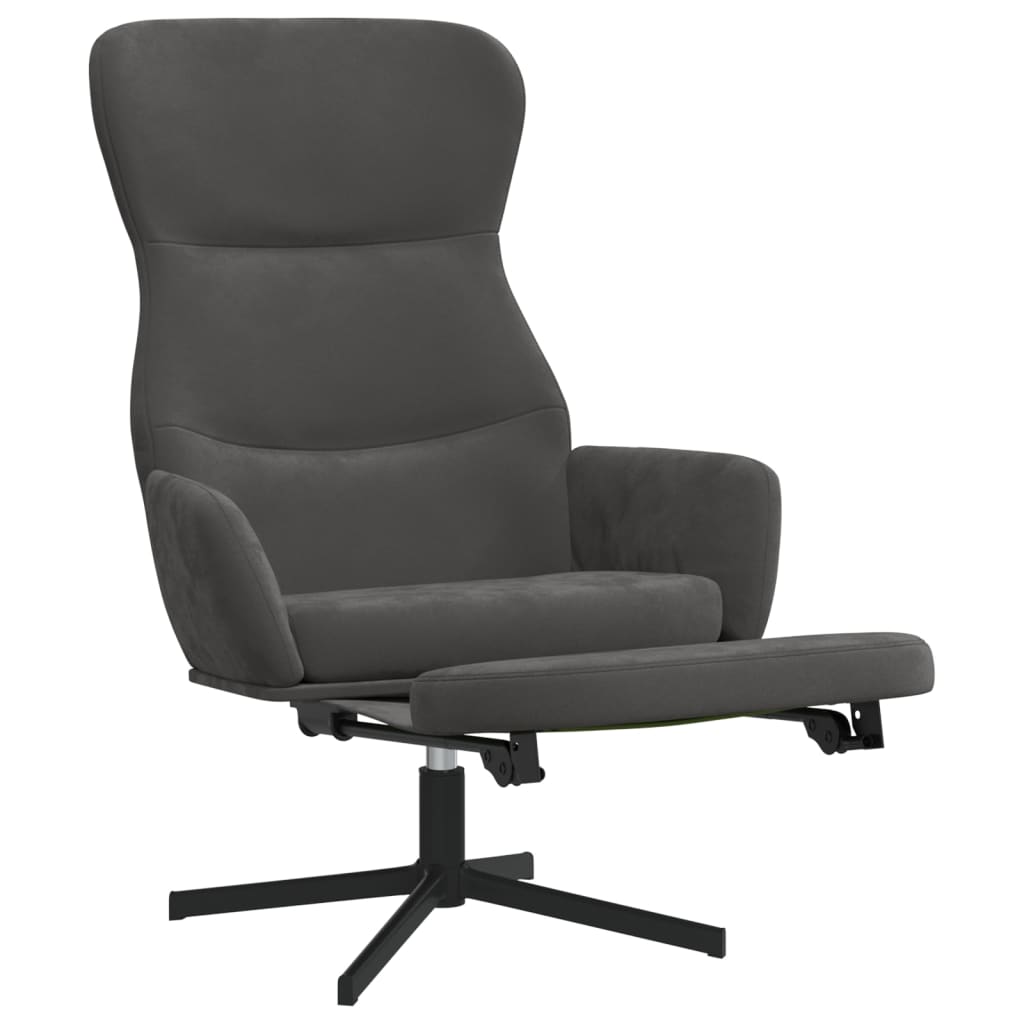 Fauteuil relax avec repose-pieds en velours