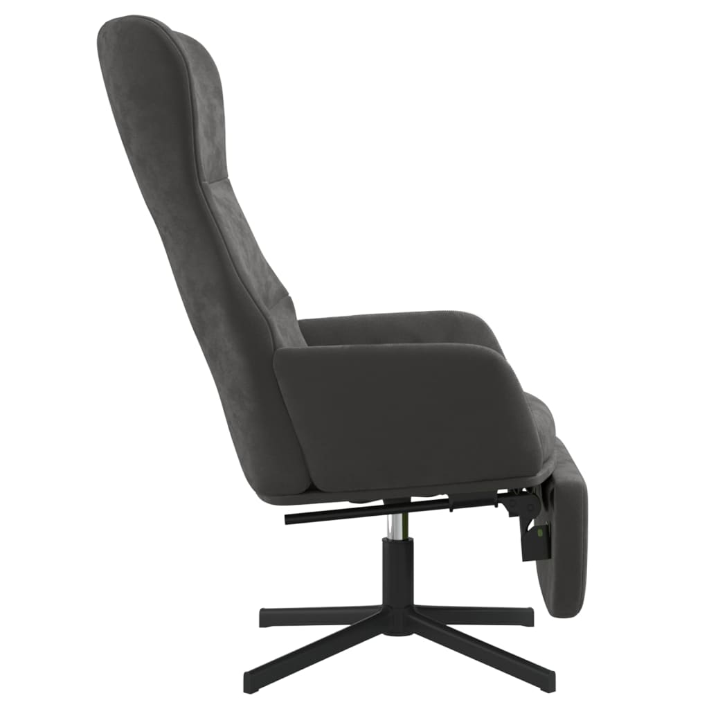 Fauteuil de relaxation avec repose-pieds en velours