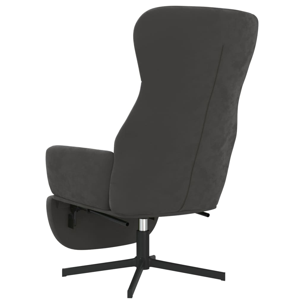 Fauteuil de relaxation avec repose-pieds en velours