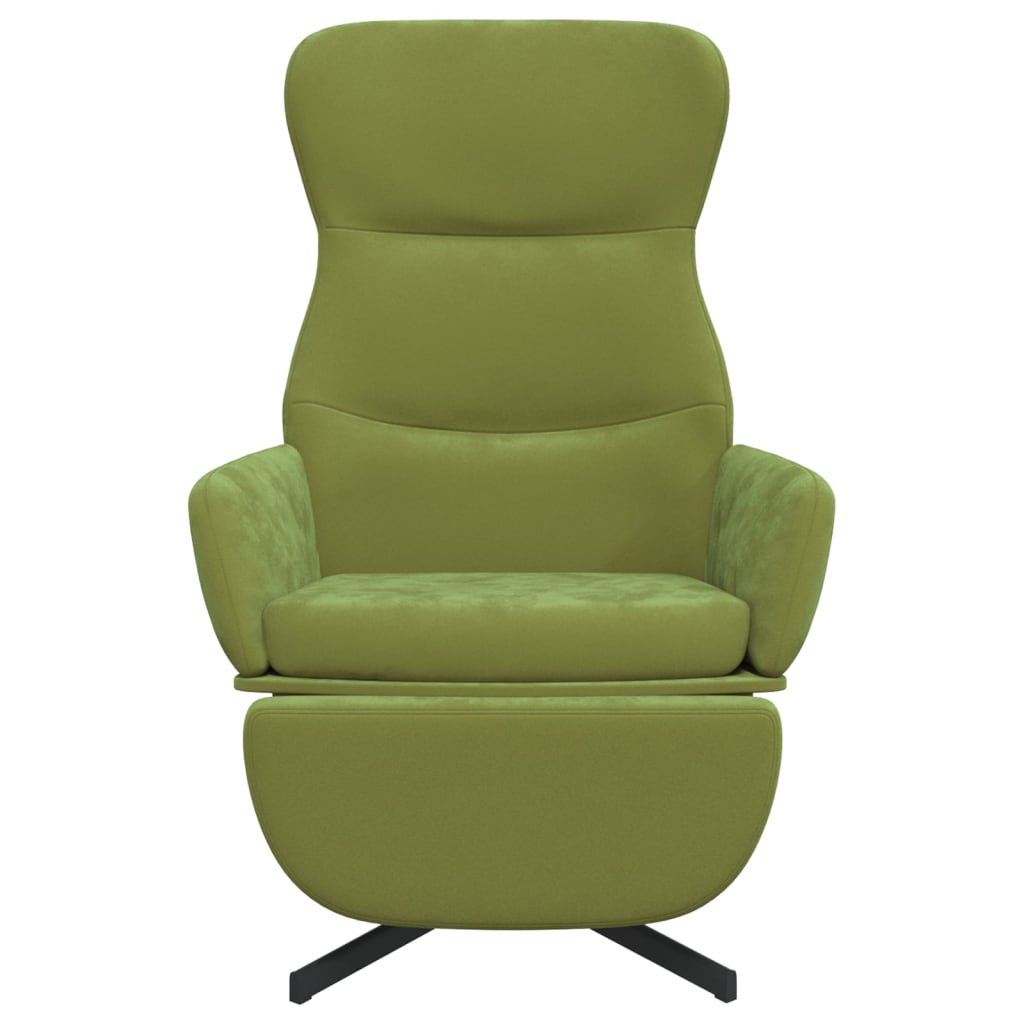 Fauteuil relax avec repose-pieds en velours