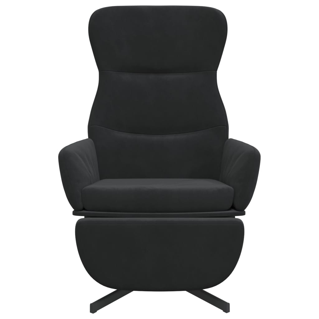 Fauteuil de relaxation avec repose-pieds en velours