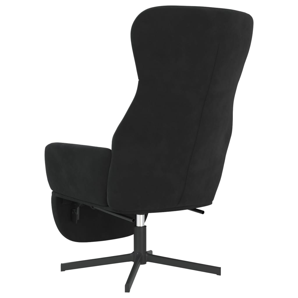 Fauteuil de relaxation avec repose-pieds en velours