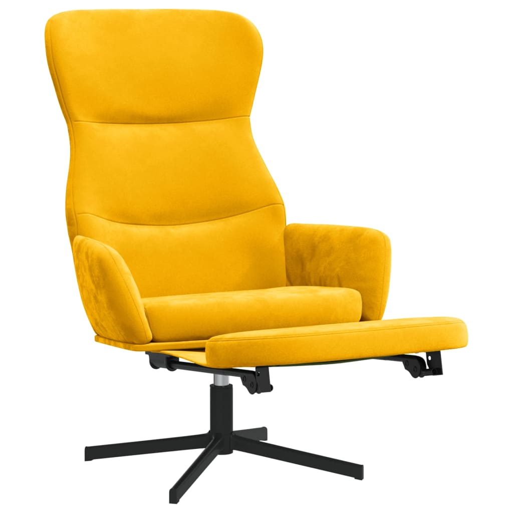 Fauteuil de relaxation avec repose-pieds en velours