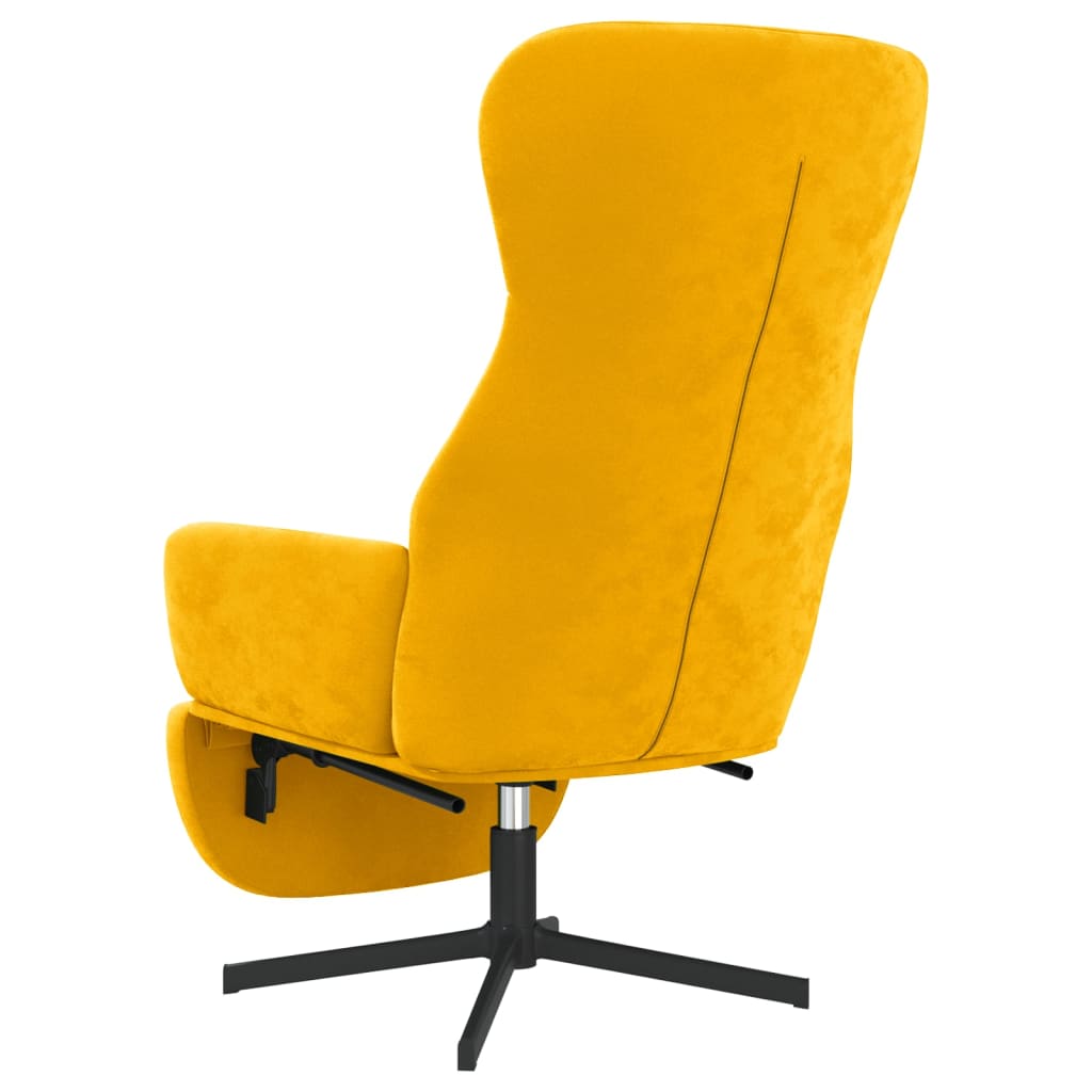 Fauteuil relax avec repose-pieds en velours